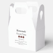 自家製チョコレートクッキーで作られたラブアド文字 フェイバーボックス (オープン)