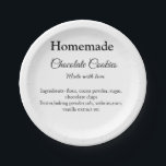 自家製チョコレートクッキーで作られたラブアド文字 ペーパープレート<br><div class="desc">デザイン</div>