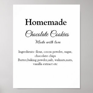 自家製チョコレートクッキーで作られたラブアド文字 ポスター