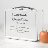 自家製チョコレートクッキーで作られたラブアド文字 メタルランチボックス (インサイチュ)