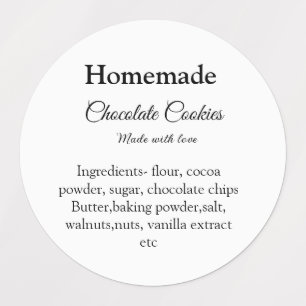 自家製チョコレートクッキーで作られたラブアド文字 ラベル
