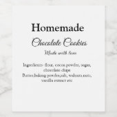 自家製チョコレートクッキーで作られたラブアド文字 ワインラベル (シングルラベル)