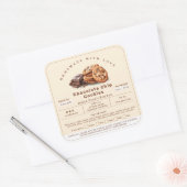 自家製チョコレートチップクッキーコテージ食品法 スクエアシール (封筒)