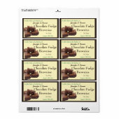 自家製チョコレートブラウニー包装 ラベル (フルシート)