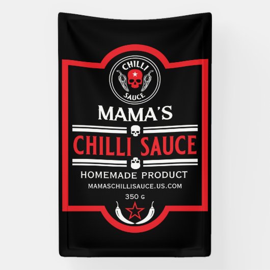 自家製チリソース 横断幕 (縦)