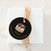 自家製デザートケーキメッセージカード |黒 フェイバータグ (インサイチュ)