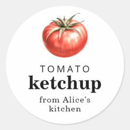 自家製トマトケチャップラベル ラウンドシール