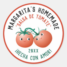 自家製トマトソース スペインラベル ラウンドシール