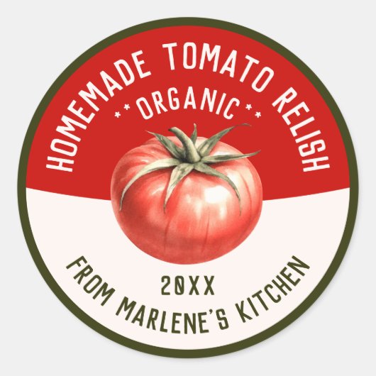 自家製トマトレリッシュキッチンレシピ ラウンドシール (正面)