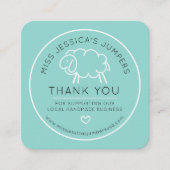 自家製ニット製品に最適な名刺 スクエア名刺 (正面)