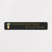 自家製ニンジン漬け薄いラベル ラベル (デザイン1)