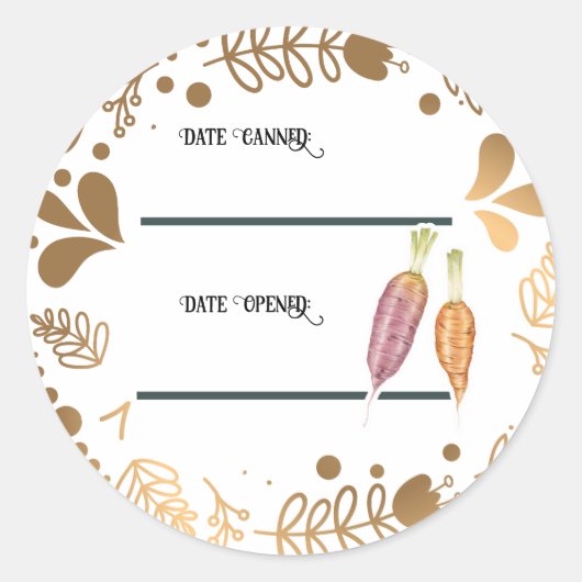 自家製ニンジン瓶ラベル ラウンドシール (正面)
