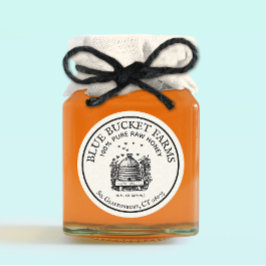 自家製ハニービーハイブ瓶ラベル ラウンドシール