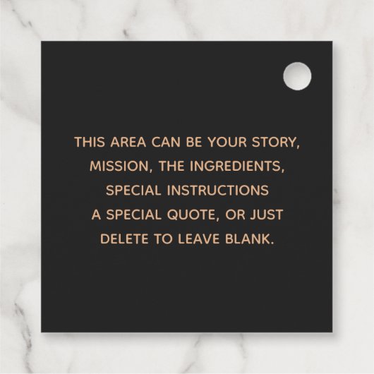 自家製ハニービー フェイバータグ (裏面)