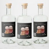 自家製ハニーQRコード食品ラベル リキュールボトルラベル (ボトル)