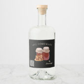 自家製ハニーQRコード食品ラベル リキュールボトルラベル (正面)