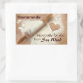 自家製ハートカスタムベーキングシール 長方形シール (バッグ)