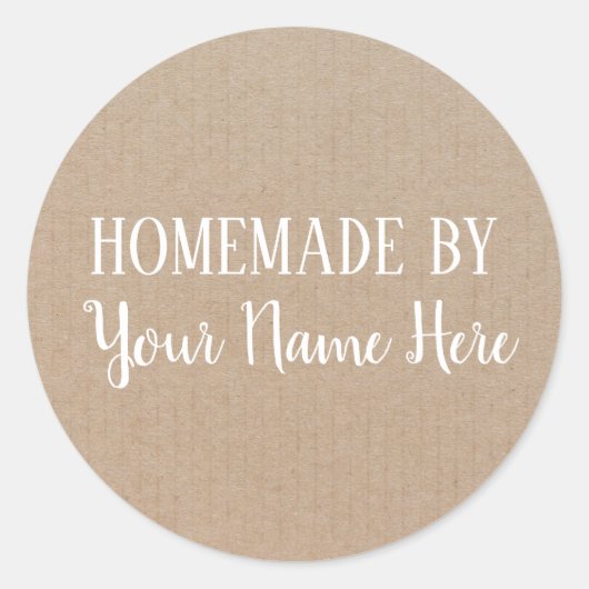 自家製バイクッキーケーキヴィンテージクラフト ラウンドシール (正面)