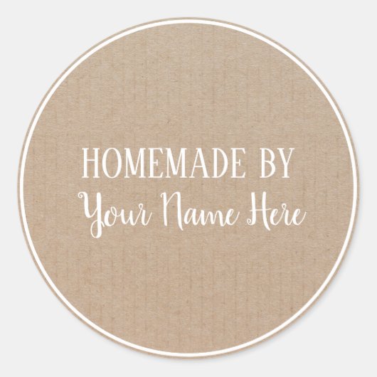 自家製バイクッキーケーキヴィンテージクラフト ラウンドシール (正面)