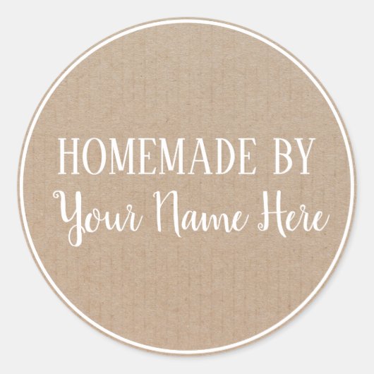 自家製バイクッキーケーキヴィンテージクラフト ラウンドシール (正面)