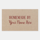 自家製バイクッキーケーキヴィンテージクラフト 長方形シール (正面)