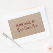 自家製バイクッキーケーキヴィンテージクラフト 長方形シール (封筒)