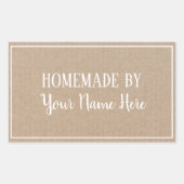 自家製バイクッキーケーキヴィンテージクラフト 長方形シール (正面)