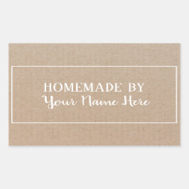 自家製バイクッキーケーキヴィンテージクラフト 長方形シール