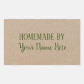 自家製バイクッキーケーキヴィンテージクラフト 長方形シール (正面)