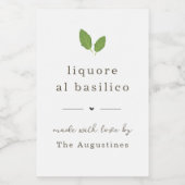 自家製バジルリキュールボトルギフトラベル フードラベル (シングルラベル)