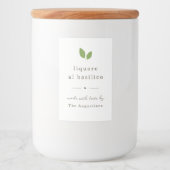 自家製バジルリキュールボトルギフトラベル フードラベル (正面)