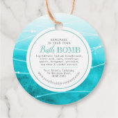 自家製バスボムティール(緑がかった色)シーホワイト フェイバータグ (裏面)