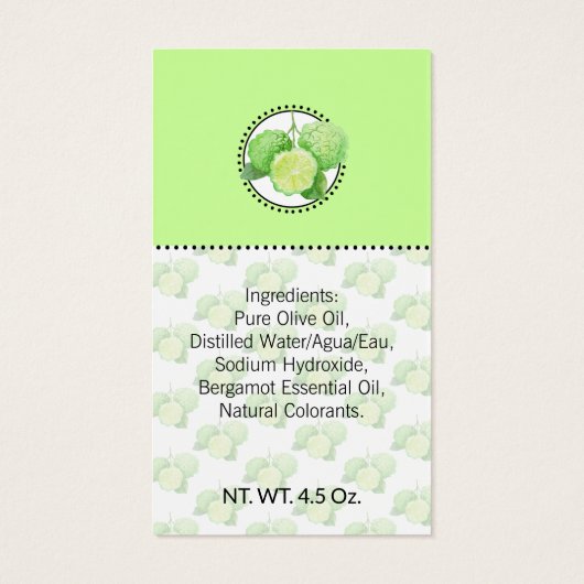 自家製バス&体ベルガモットシトラスギフトラベル (裏面)