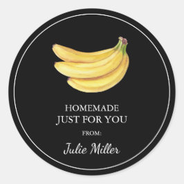 自家製バナナラベル ラウンドシール