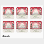 自家製バニラエキスのナツクラッカーラベル スクエアシール (シート)