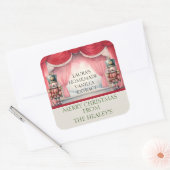 自家製バニラエキスのナツクラッカーラベル スクエアシール (封筒)