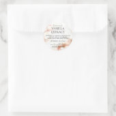 自家製バニラエキスのラベルと説明書 ラウンドシール (バッグ)