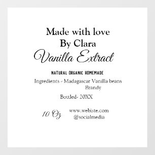 自家製バニラエキスの材料の重さを加える ウィンドウサイン