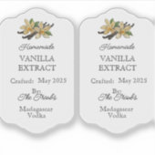 自家製バニラエキストラベルビニールシール シール (正面)