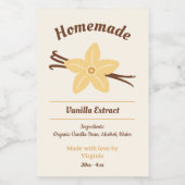 自家製バニラエキスボトルラベルシール ワインラベル (シングルラベル)