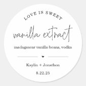 自家製バニラエキス結婚式の引き出物ラベル ラウンドシール (正面)
