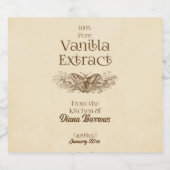 自家製バニラエキス食品および飲料ラベル リキュールボトルラベル (シングルラベル)