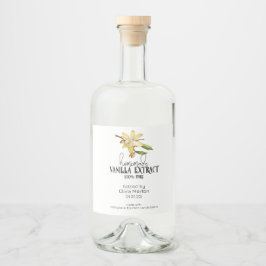 自家製バニラエキス食品および飲料ラベル リキュールボトルラベル