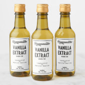 自家製バニラエキス食品および飲料ラベル ワインラベル (ボトル)