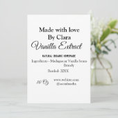 自家製バニラエキス 原料の重さを加える 招待状 (スタンド正面)