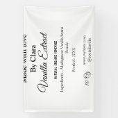 自家製バニラエキス 原料の重さを加える 横断幕 (縦)