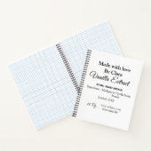 自家製バニラエキス 配合成分の重さを記入 ノートブック (内部)