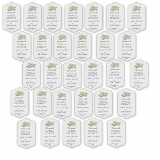 自家製バニラエクスポカスタムートカットビニールラベル シール (正面)