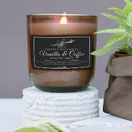 自家製バニラコーヒーキャンドルモノ素材 長方形シール