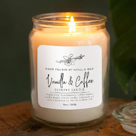 自家製バニラコーヒーキャンドル白い成分 スクエアシール